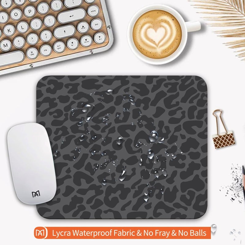 Armanza Square Mouse Pad Black Leopard,Personalized Premium-Textured Custom Mouse Mat Design,Washable Mousepad Lycra Cloth,Non-Slip Rubber Base Computer Mouse Pads for Wireless Mouse - Image 3